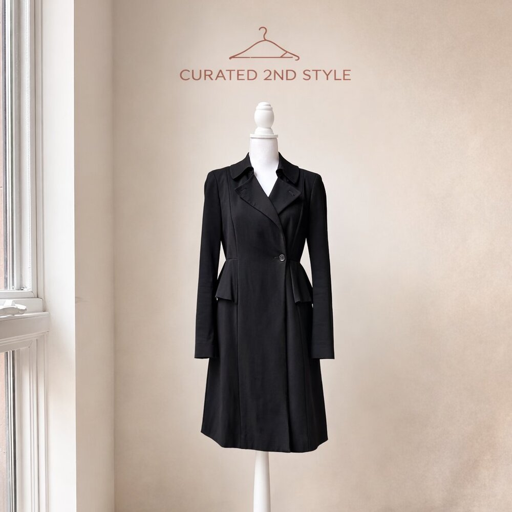 Ann Taylor Black Tailored Coat Size XS | Peplum